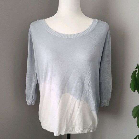 🎁 Lauren vidal crew neck sweater  3/4 sleeve - Picture 1 of 3